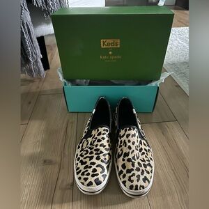 Keds x Kate Spade leopard print slip ons